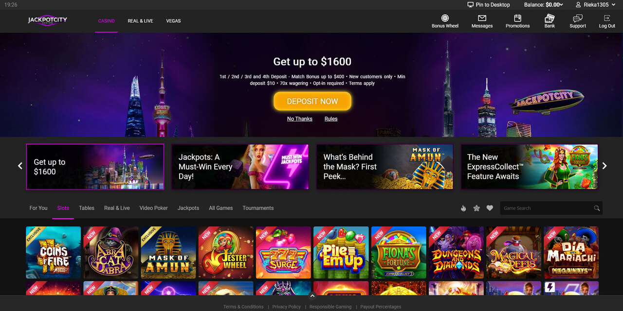 jackpot city casino bonus